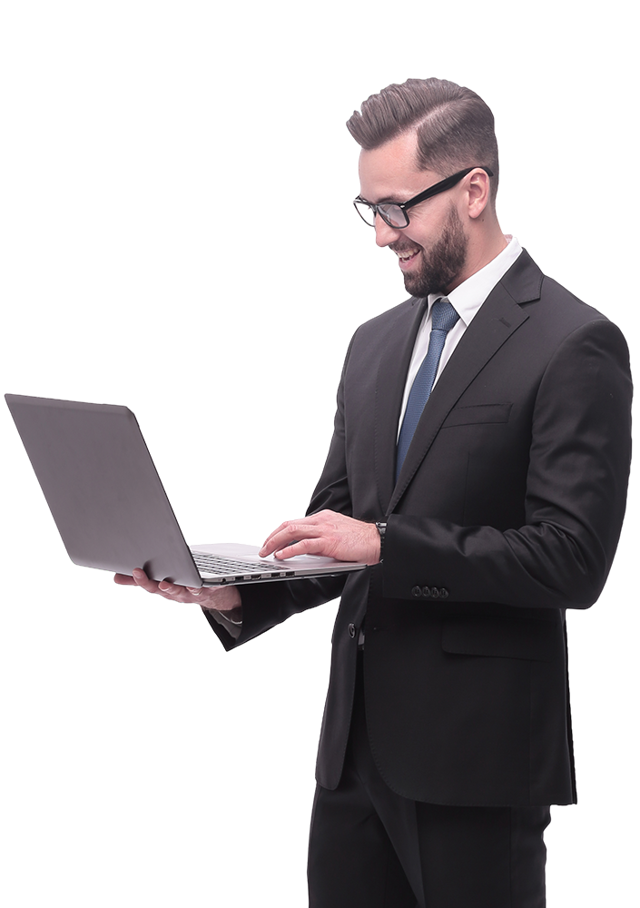 full-growth-businessman-with-open-laptop